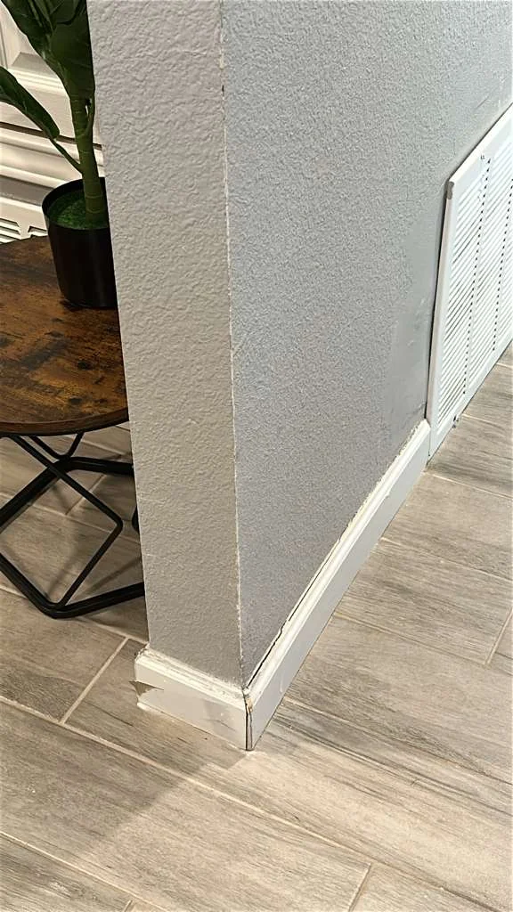 Wall finishing in progress
