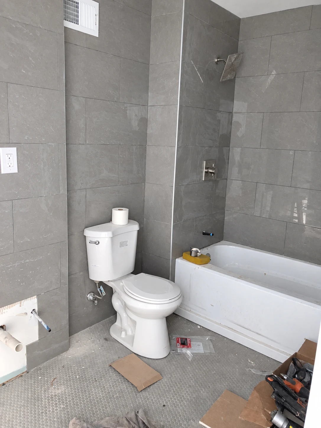 Bathroom finishing work